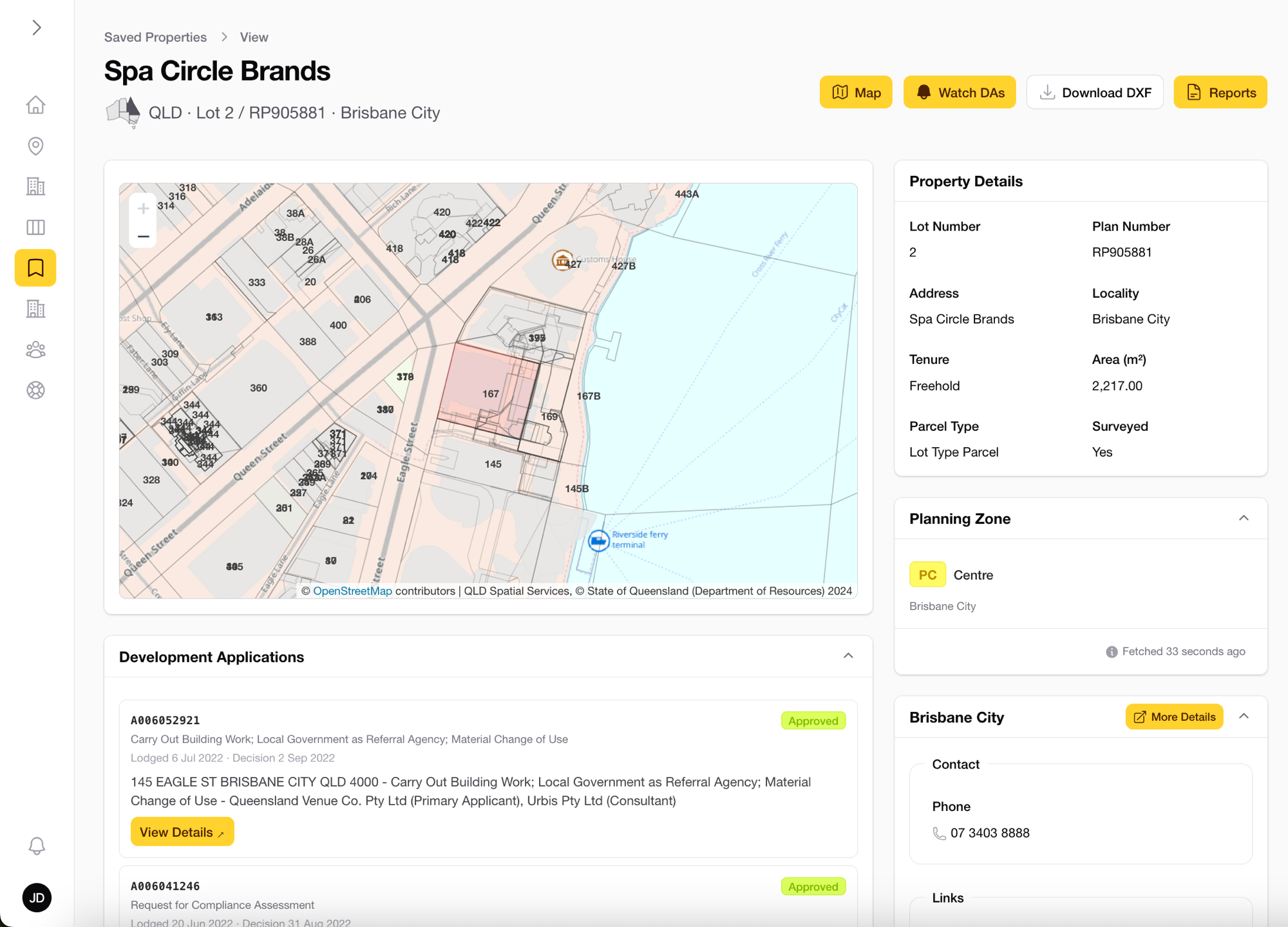 PlanInsight property view