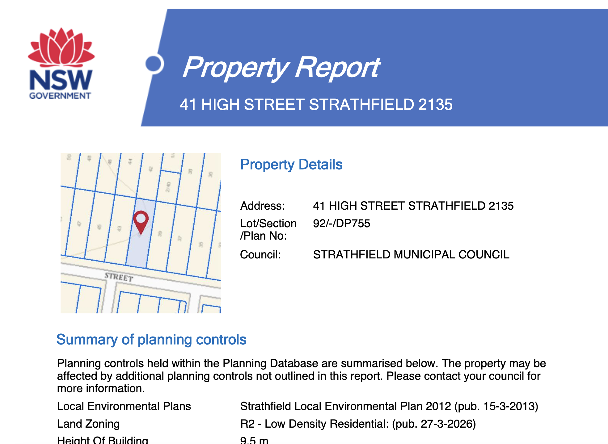 Government property report